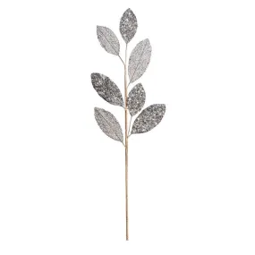 20" Silver Mesh Apple Leaf Sprays 3 Per Bag