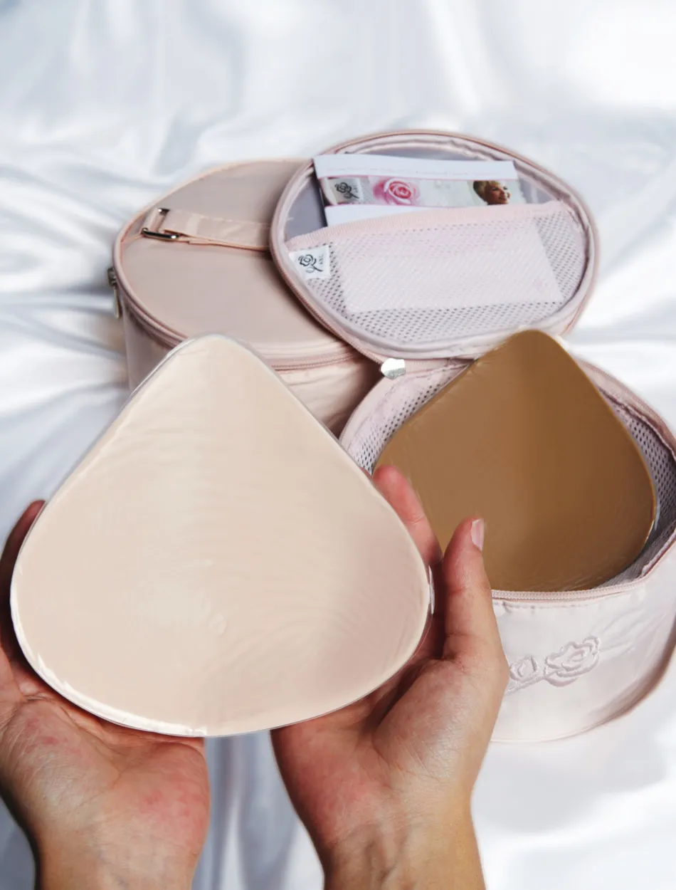American Breast Care Triangle Lightweight Breast Form, Blush | Blush ABC Triangle Breast Form | Triangle Breast Prosthesis