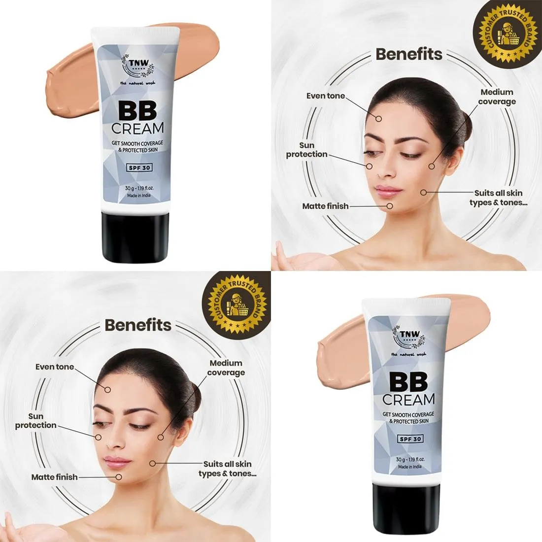BB Cream - With SPF 30 (Ayurvedic & Paraben-Free).