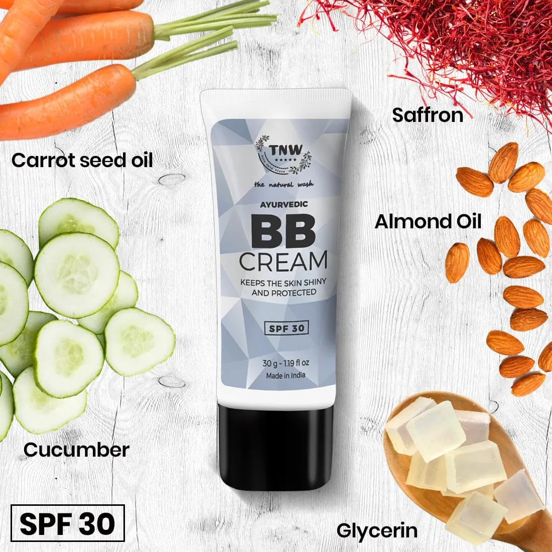 BB Cream - With SPF 30 (Ayurvedic & Paraben-Free).