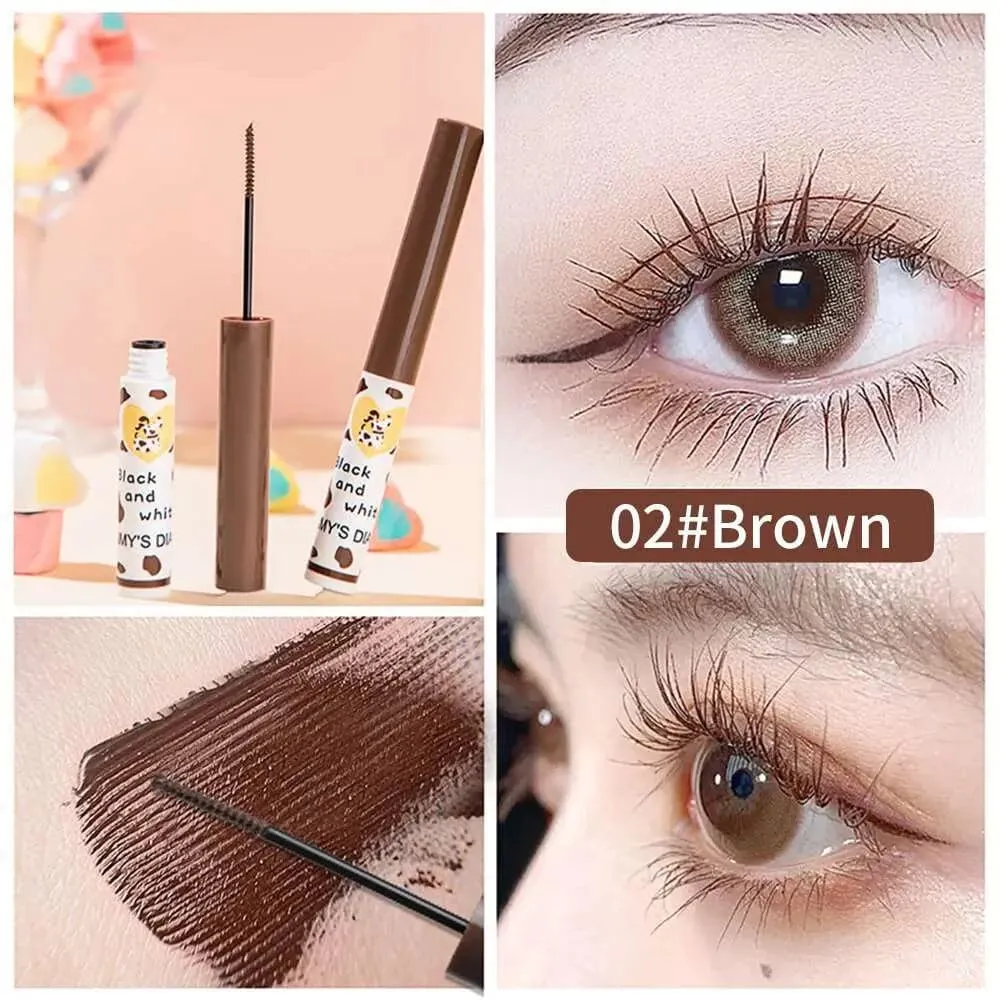 Black Brown Waterproof Mascara  Long-Lasting Curling Eyelashes