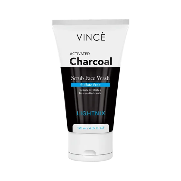 Vince Scrub Face Wash Activated Charcoal 120ml