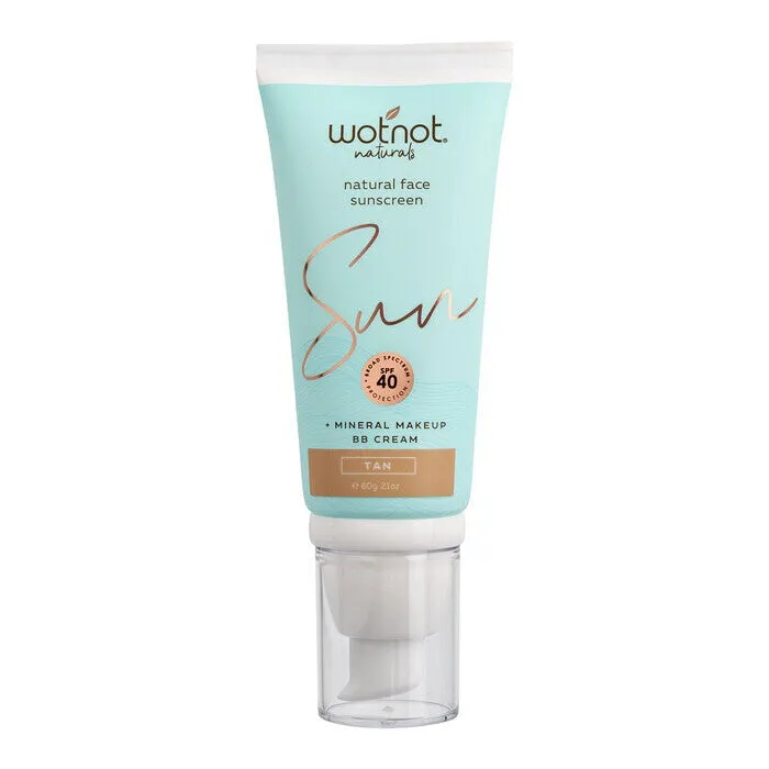 Wotnot Natural Face Sunscreen 40 SPF BB Cream -Tan