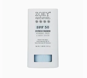 Zoey Naturals Fragrance-FREE, SPF50 Mineral Sunscreen Stick